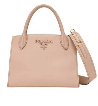 Monochrome Tote, &pound;950, Handbags, Beige, Leather, Front view